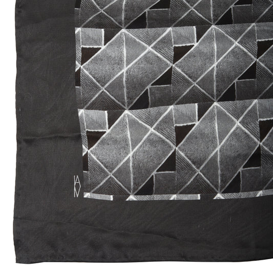 Pure Satin Stole| Maze 17| Black