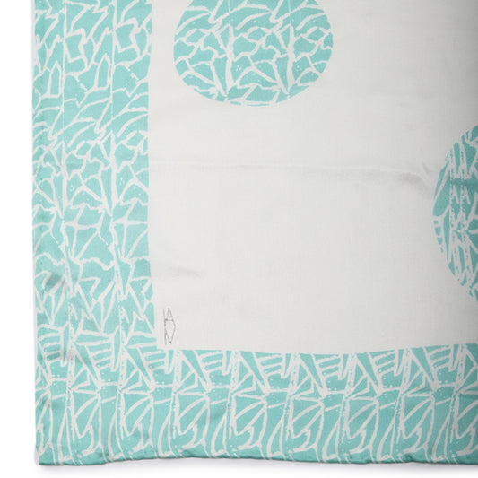 Pure Satin Stole| Blue doodle| Polka