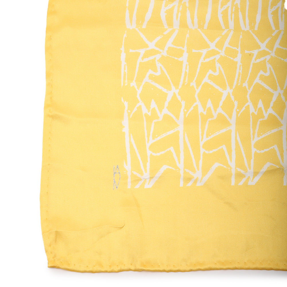 Pure Satin Stole| Yellow doodle