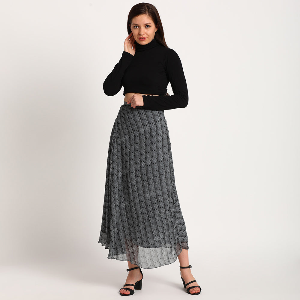 Maze 17 (b&w)| Long skirt