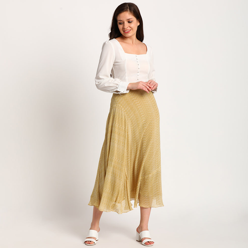 Yellow Doodle| Long skirt