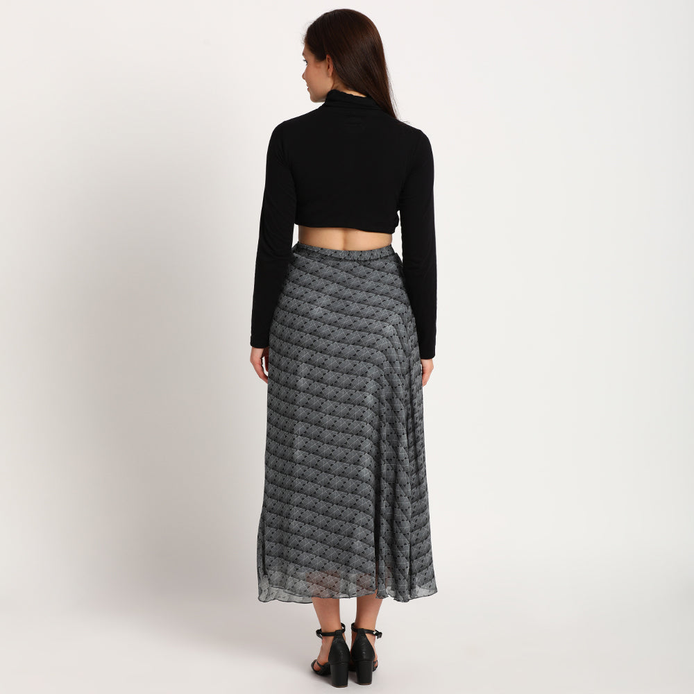 Maze 17 (b&w)| Long skirt