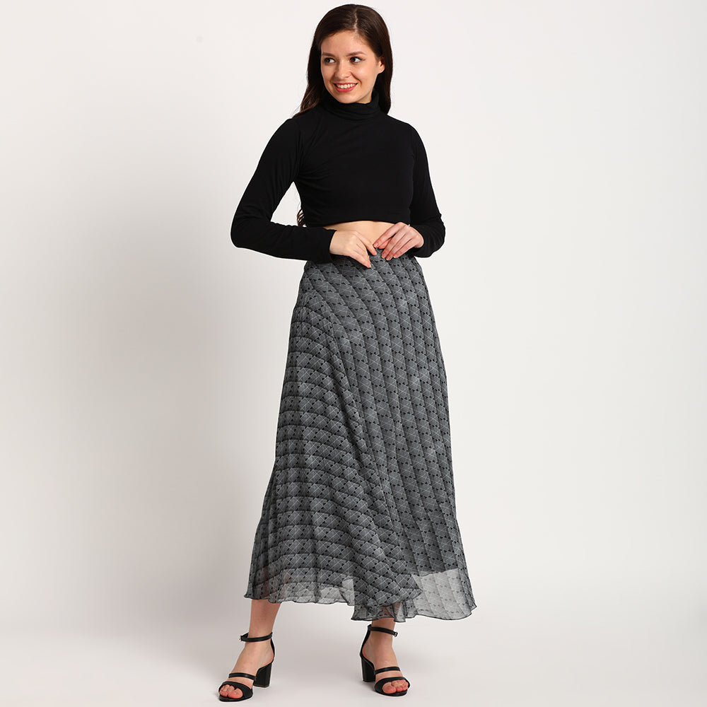 Maze 17 (b&w)| Long skirt