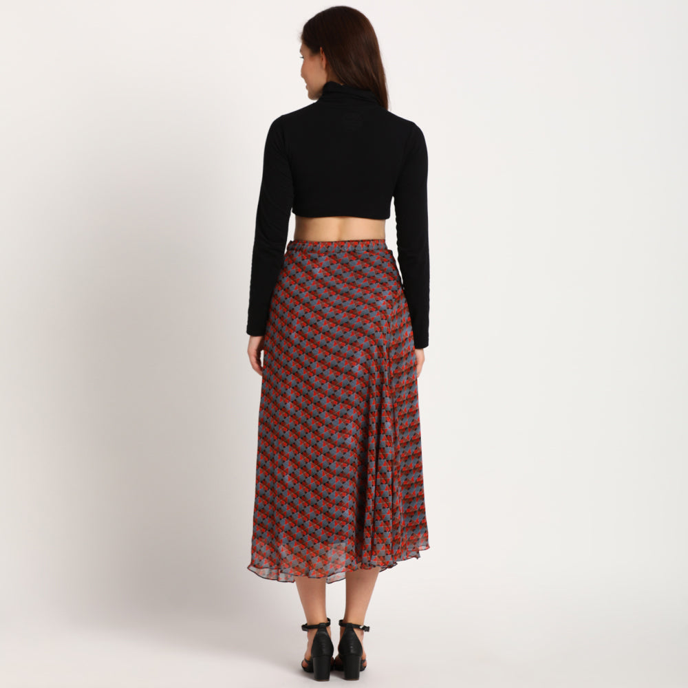 Maze 17 (Red)| Long skirt