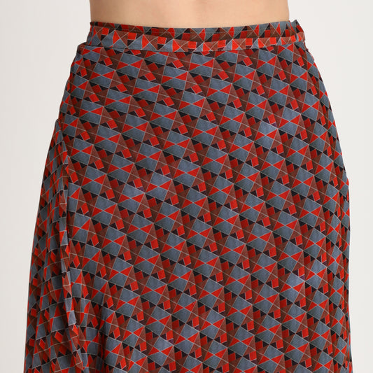 Maze 17 (Red)| Long skirt
