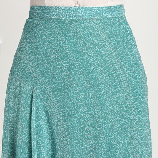 Blue Doodle| Long skirt